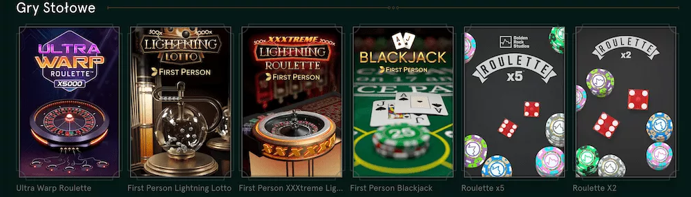 Casinia Casino - Gry Stolowe