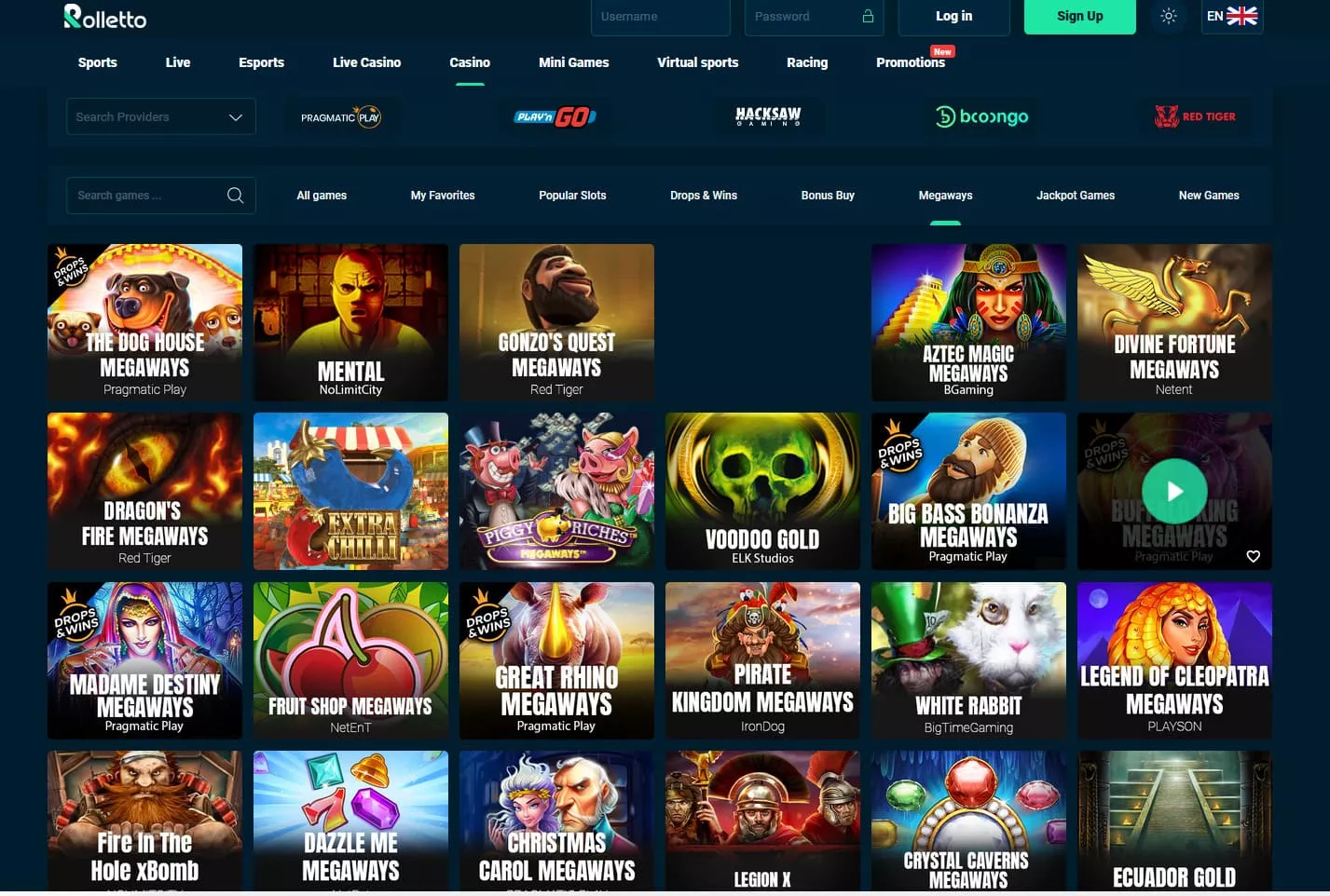 Rolletto Casino Megaways